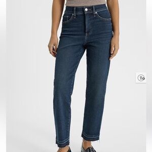 Express Dark Blue Ankle Jeans
